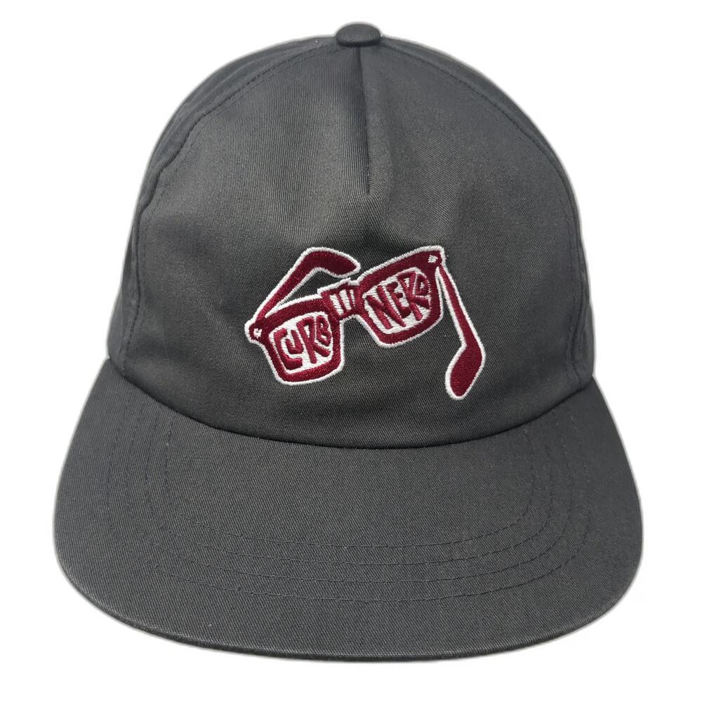 Yupoong 5 Panel Gray Snapback One Size Hat Lure Nerd Fishing Glasses Embroidery